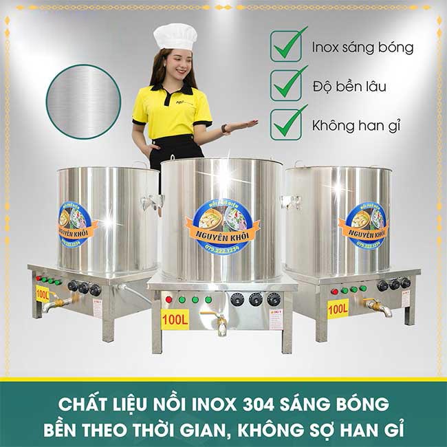 Chất liệu nồi inox 304, vật liệu chế tạo