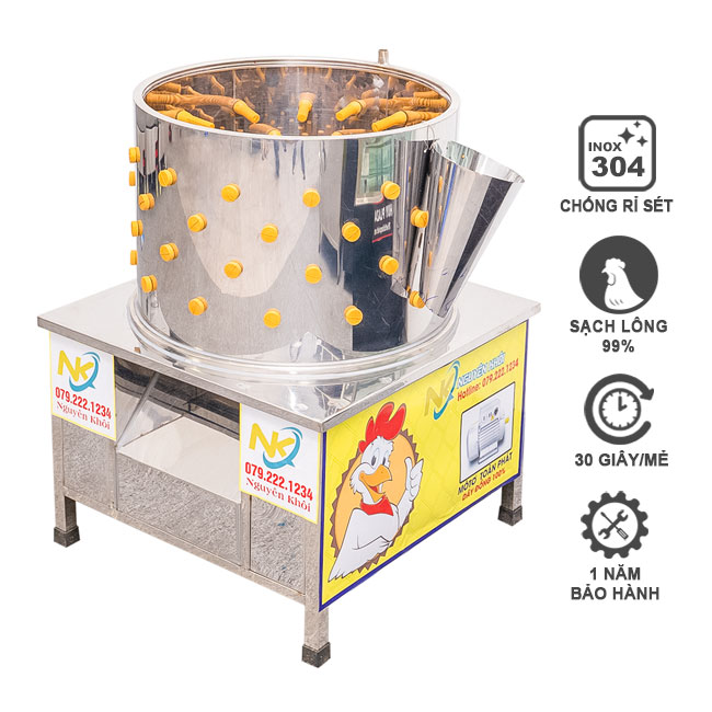 Máy vặt lông gà phi 68 cm