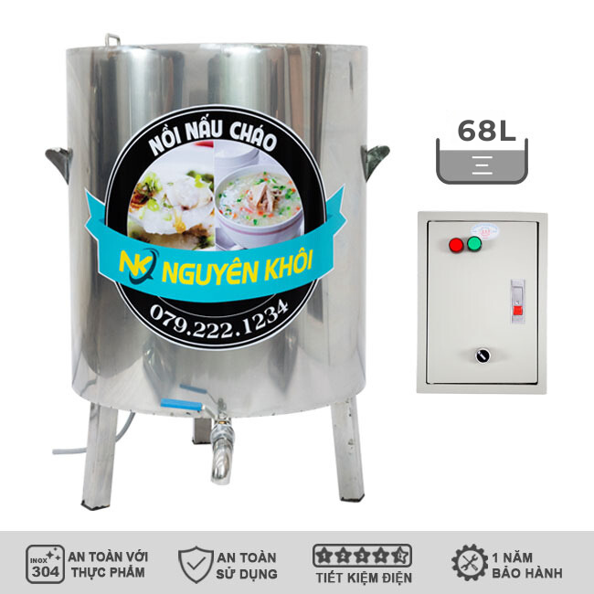 Nồi nấu cháo công nghiệp 68L