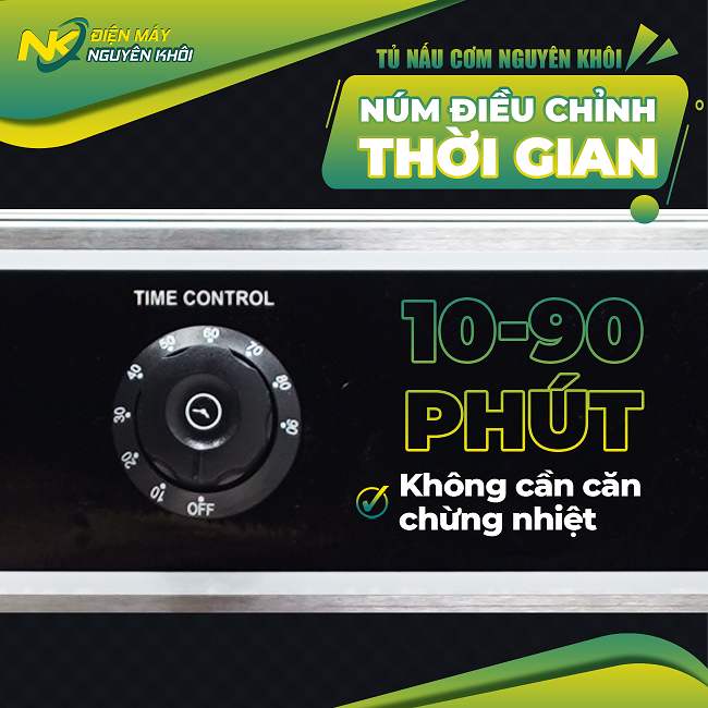 Núm hẹn thời gian Núm điều chỉnh thời gian khi nấu