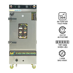 Tủ nấu cơm công nghiệp 10 khay điện gas có điều khiển