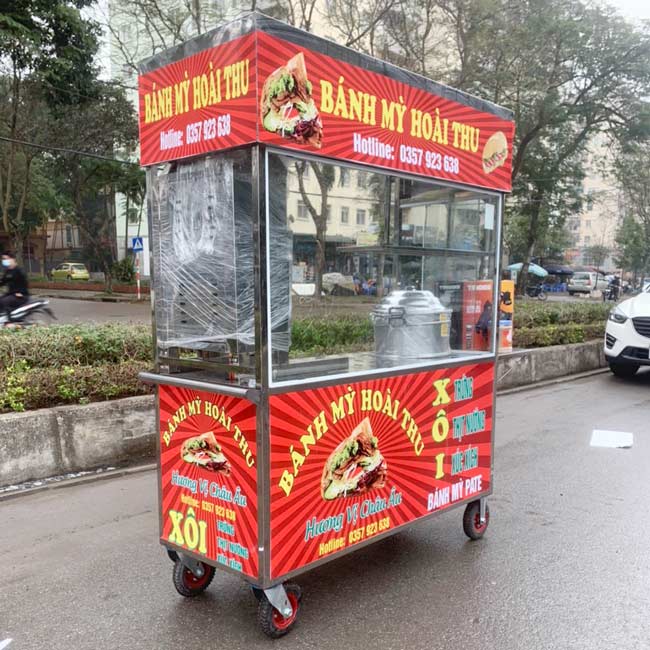 Báo giá xe bán bánh mì Doner Kebab 2m, giá xe
