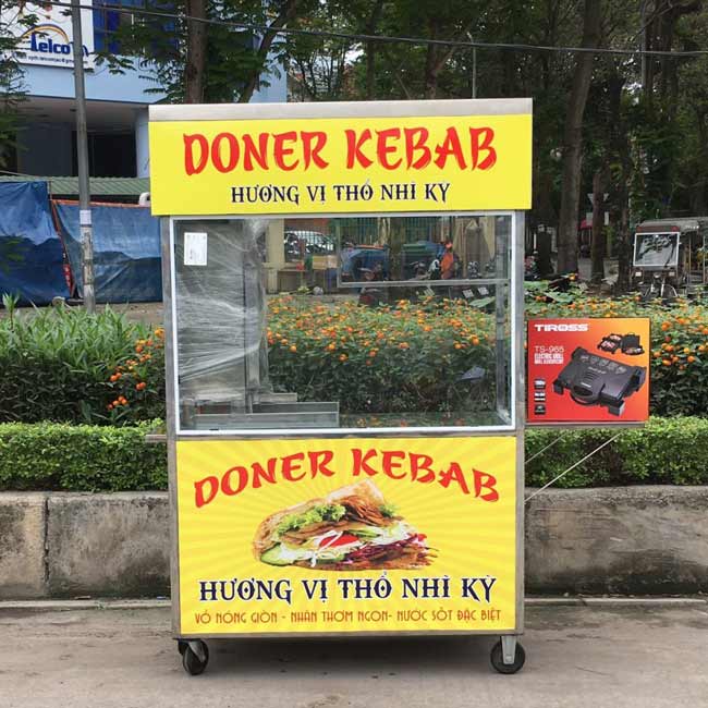 chinh dien xe banh mi 1m Xe bánh mì thổ nhĩ kỳ có màu sắc nổi bật