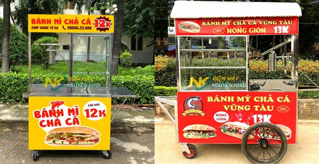 Quy trình mua xe bán bánh mì chả cá tại Nguyên Khôi