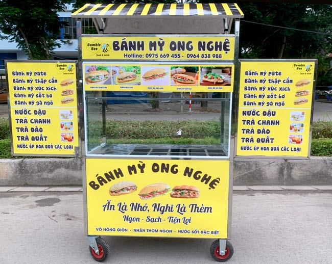 Xe bán bánh mì pate Ong Nghệ