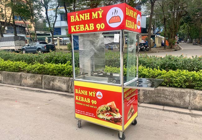 xe kebab 90 1 Xe bánh mì kebab 90cm