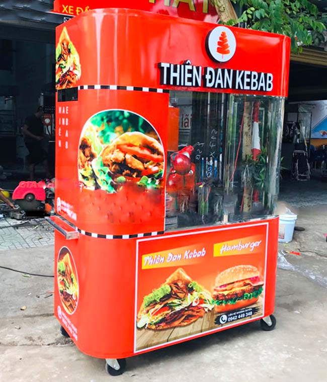 Xe Thiên Đan kebab hamburger 1m5