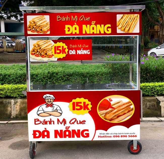 Xe bán bánh mì que Đà Nẵng 15k