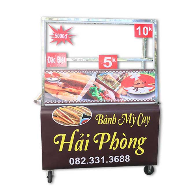 Mẫu xe bánh mì que cay Hải Phòng