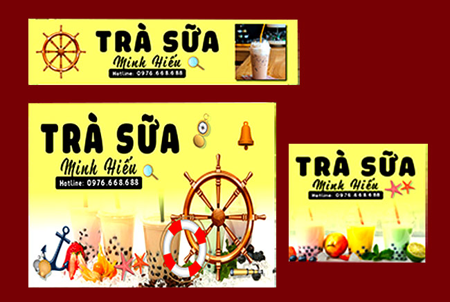Decal dán xe trà sữa
