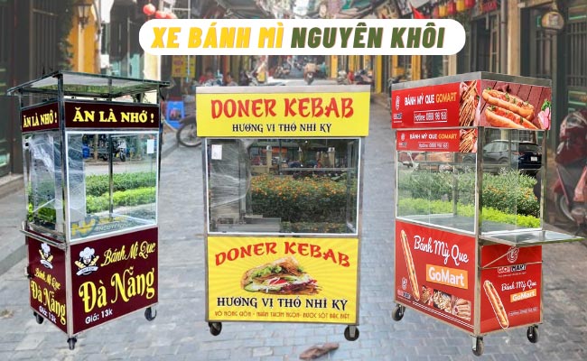 Địa chỉ mua xe bánh mì inox hàng chính hãng