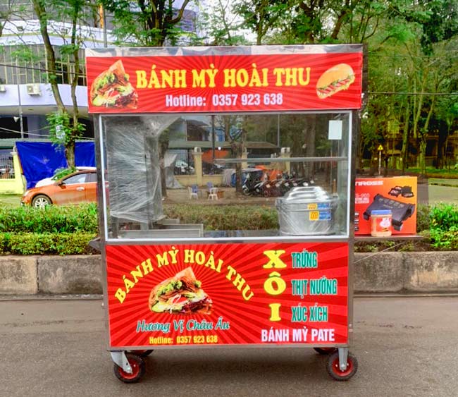 Xe bánh mì xôi tiện lợi, kiếm bội tiền