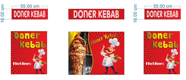 Decal xe bán bánh mì Doner Kebab bắt mắt tại Nguyên Khôi