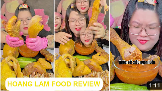 Food Review Hoàng Lam ăn gà ủ muối Đông Tảo