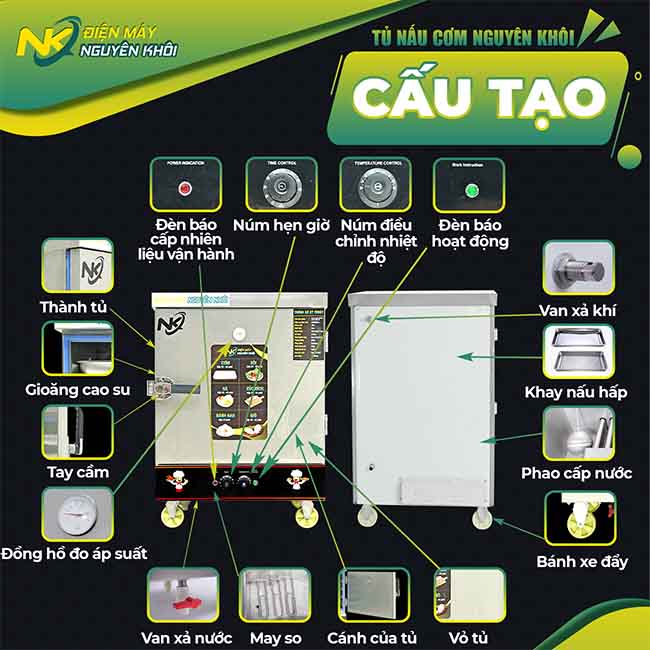 tu nau com dien dieu khien Tủ nấu cơm điện có điều khiển