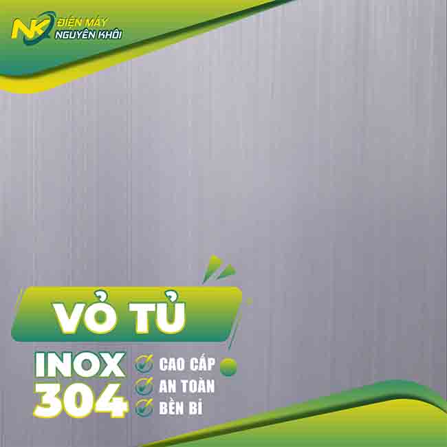 Chất liệu Inox 304 bền bỉ 