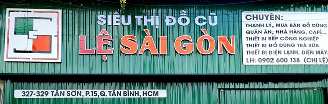 Siêu thị đồ cũ Lệ Sài Gòn 