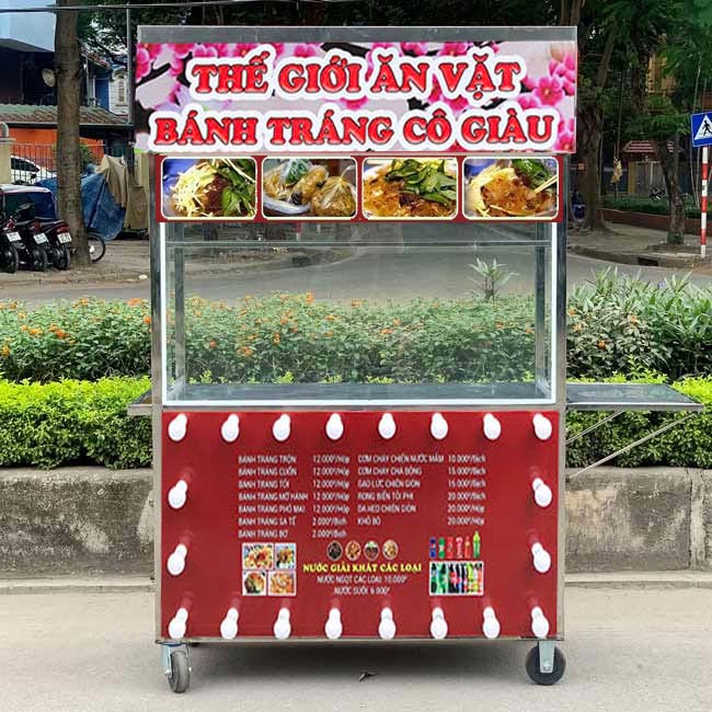 xe ban do an vat co den led Xe bán đồ ăn vặt có đèn led