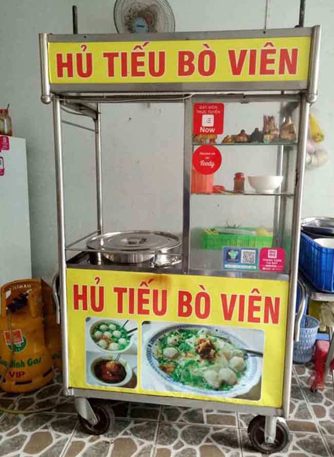 Xe hủ tiếu bò viên 