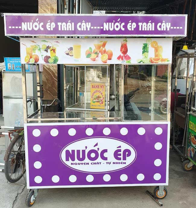 xe ban sinh to ban nuoc ep Xe bán nước ép trái cây