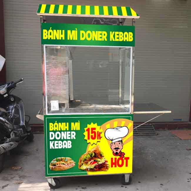 Xe bánh mì Doner Kebab đep
