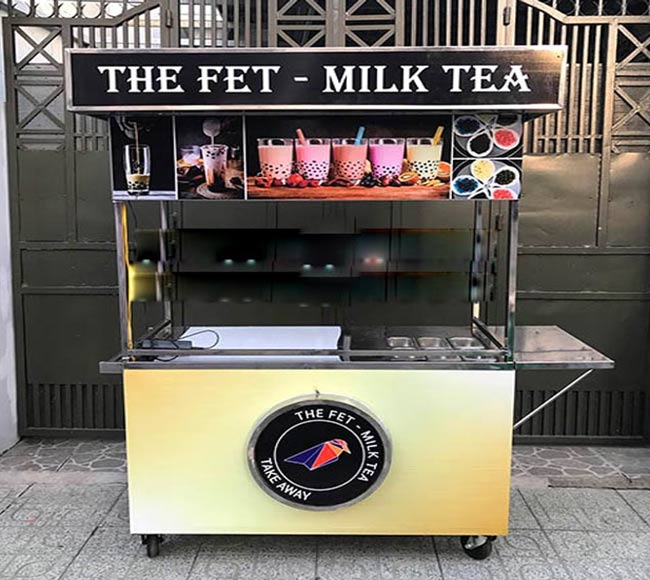 Xe bán chè, bán trà sữa The Pet