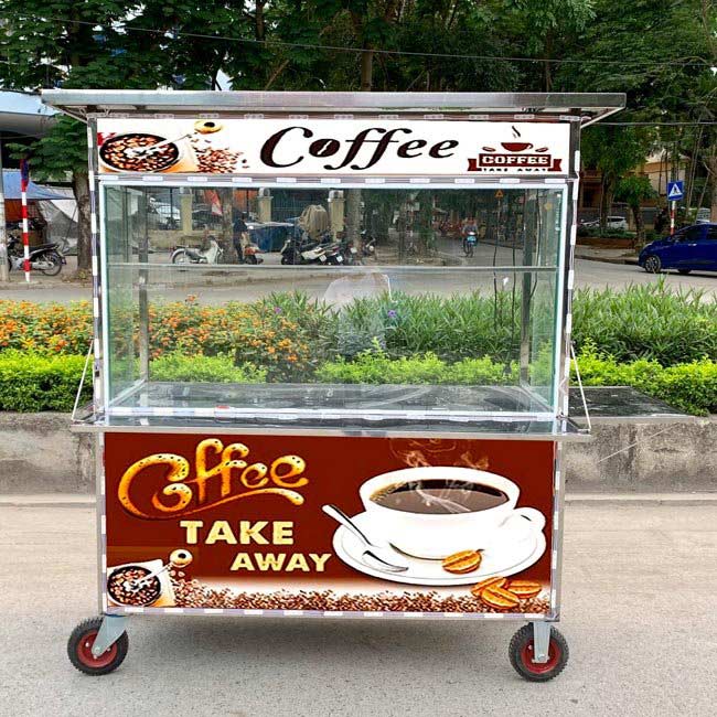 Xe bán cà phê decal bắt mắt 