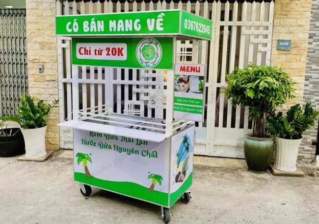 Xe bán kem Dừa