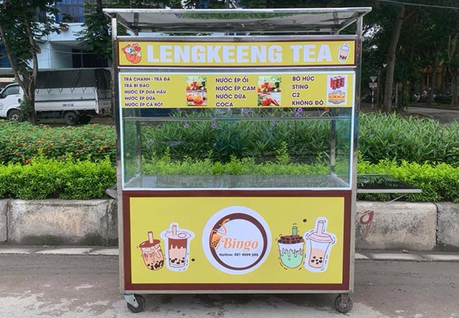 Xe bán trà sữa Lengkeng 
