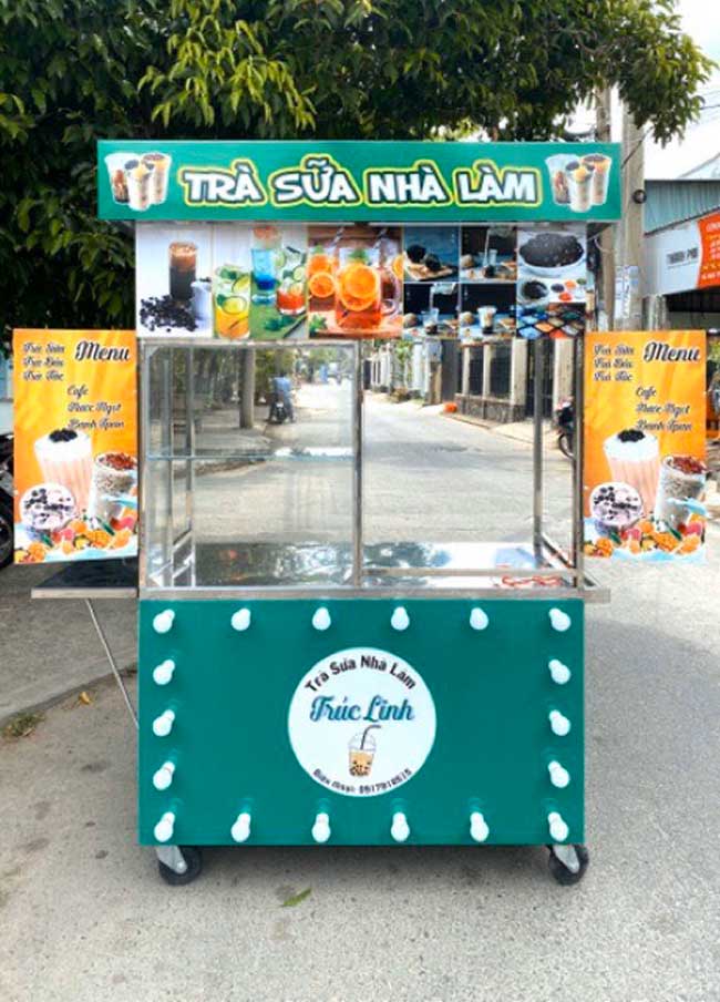 Xe bán trà sữa nhà làm loại nhỏ