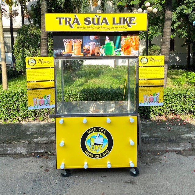 Xe bán trà sữa thiết kế nổi bật 