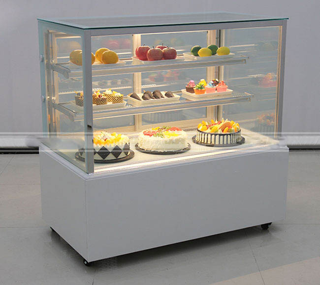 Báo giá tủ mát trưng bày bánh sinh nhật 3 tầng 90cm kính vuông 