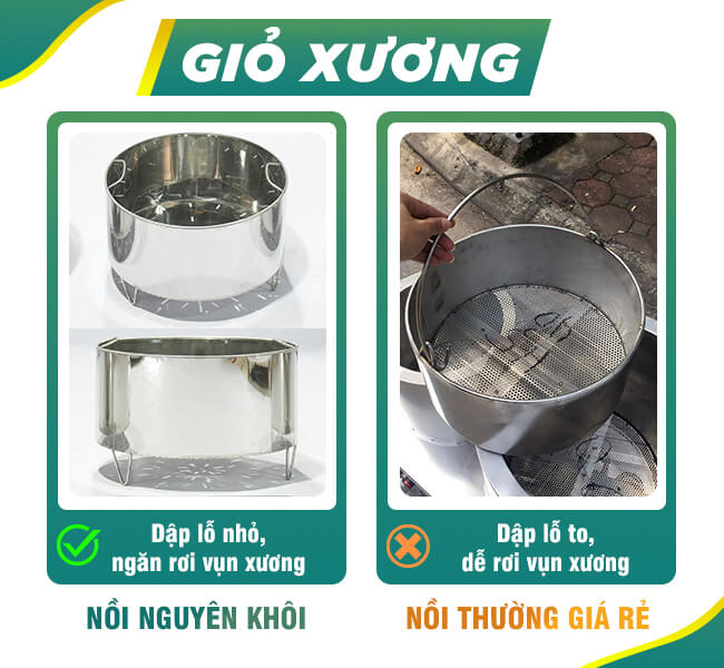 Giỏ xương tháo dễ dàng