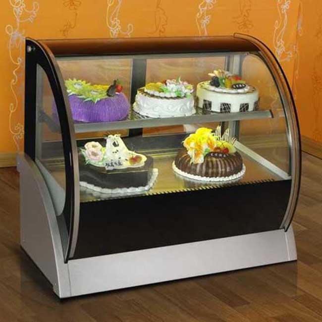 Tủ bánh kem 1m5 kính cong 2 tầng