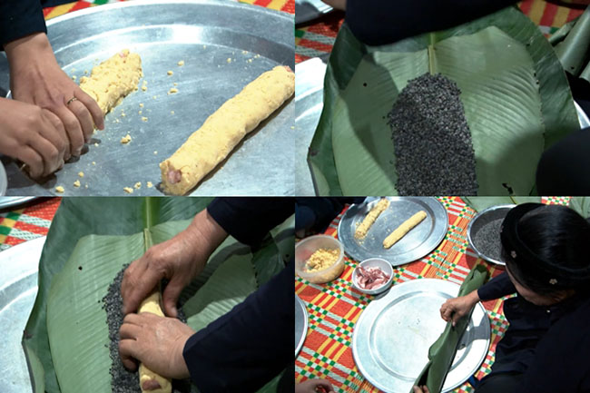 Cách gói bánh chưng đen 