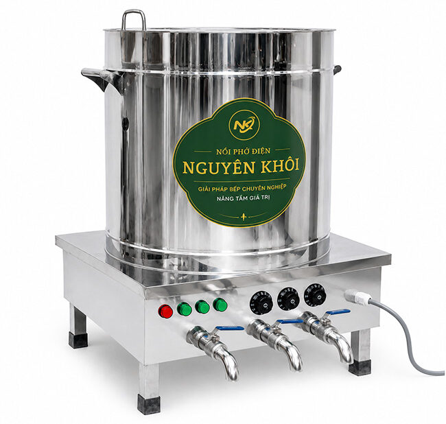 Nồi nấu phở điện 150L Nguyên Khôi