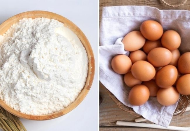 Nguyên liệu làm bánh bột chiên trứng