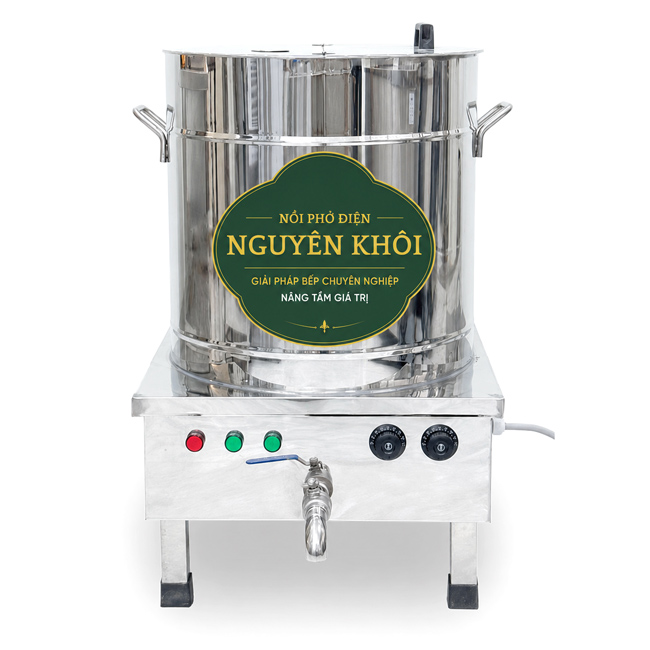 Nồi nấu phở 60 lít liền điều khiển hầm xương, nấu nước lèo