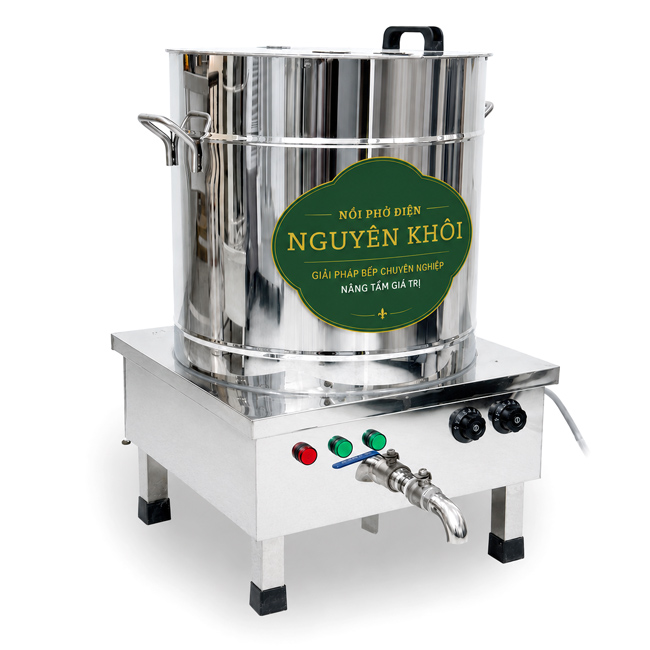 Nồi nấu phở 70 lít liền điều khiển hầm xương, nấu nước lèo