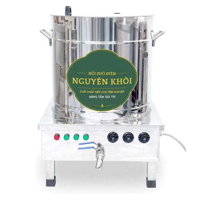 Nồi nấu phở 150 lít liền điều khiển hầm xương, nấu nước lèo