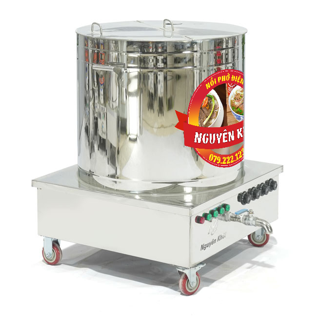 Nồi nấu phở 200 lít liền điều khiển hầm xương, nấu nước lèo