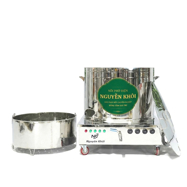 Nồi nấu phở 200 lít liền điều khiển hầm xương, nấu nước lèo