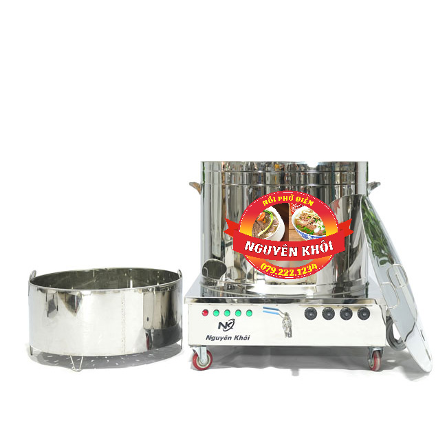 Nồi nấu phở 200 lít liền điều khiển hầm xương, nấu nước lèo
