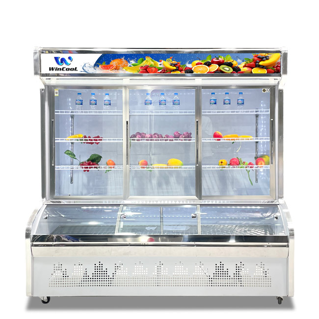 Tủ mát 3 cánh trưng bày thực phẩm 1270L 2 chế độ
