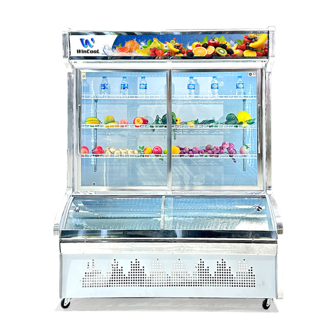 Tủ mát 2 cánh trưng bày thực phẩm 1100L 2 chế độ