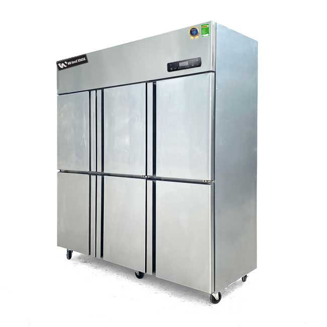 Tủ đông đứng 6 cánh 1598L 2 chế độ làm lạnh quạt gió