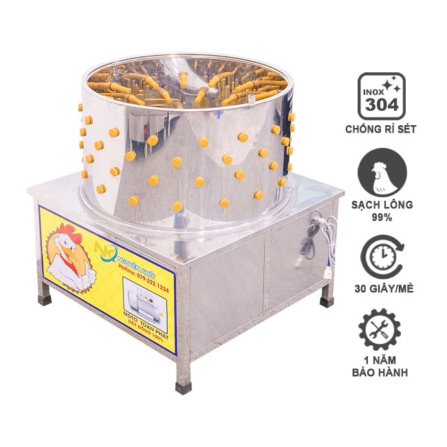 Máy vặt lông gà phi 100cm