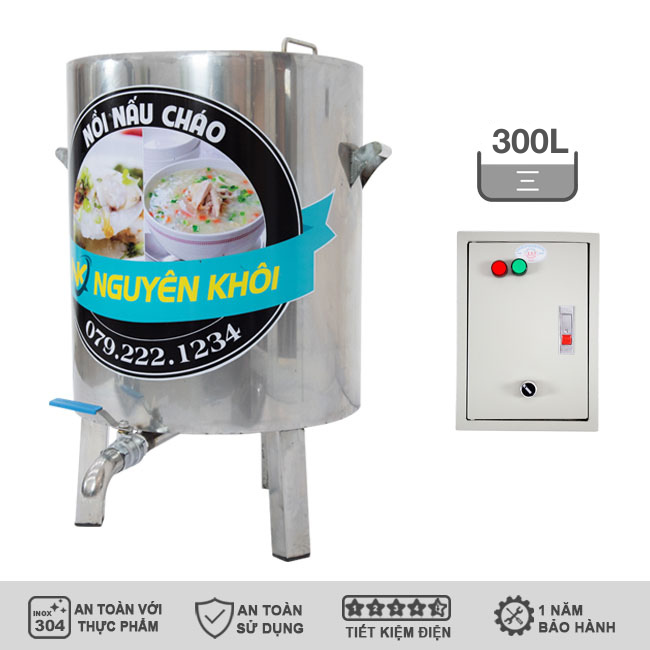Nồi nấu cháo công nghiệp 300L