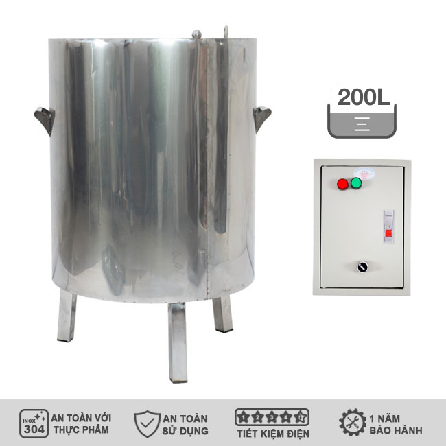 Nồi nấu cháo công nghiệp 200l