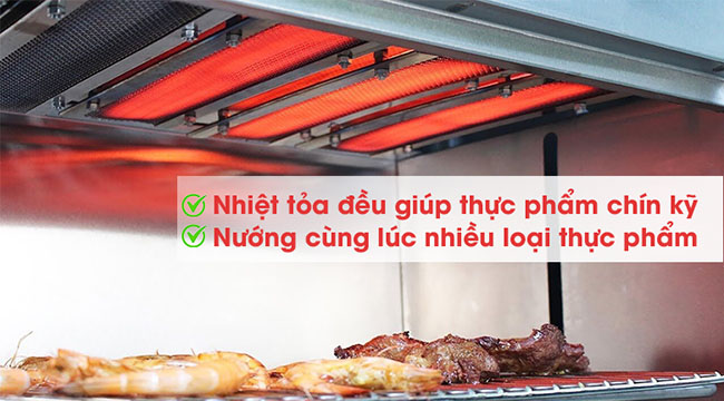 Khoang lò rộng rãi 